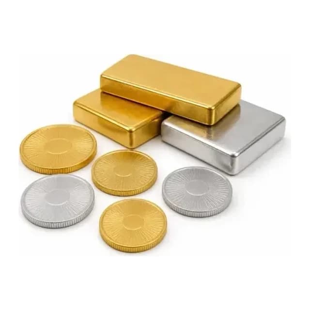 Gold bars and collectable coins
