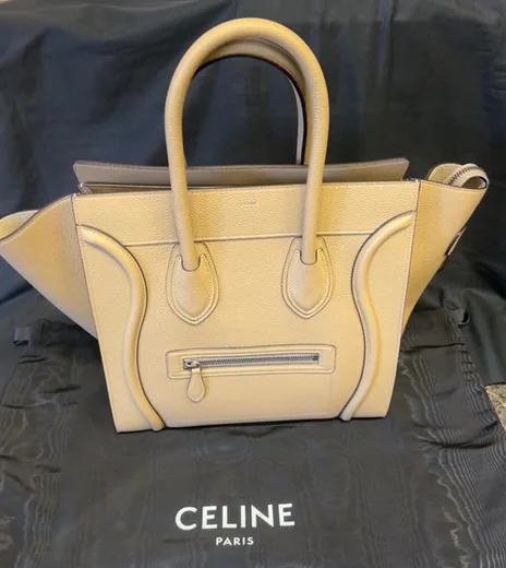 Celine Luggage Phantom Tote, Taupe, bought and authenticated by San Diego Jewelry Buyers