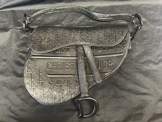 Dior Saddle Bag, Black Oblique, bought and authenticated by San Diego Jewelry Buyers
