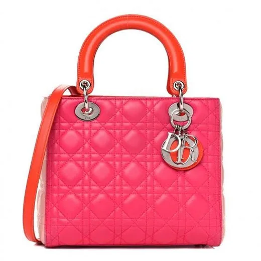 Dior Lady Dior Medium, Tri-Colour, bought and authenticated by San Diego Jewelry Buyers