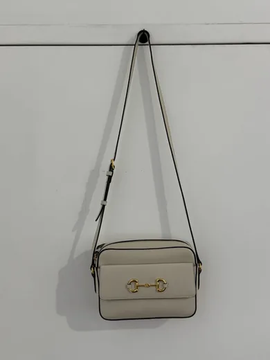 Gucci Horsebit 1955 Crossbody, Cream, bought and authenticated by San Diego Jewelry Buyers