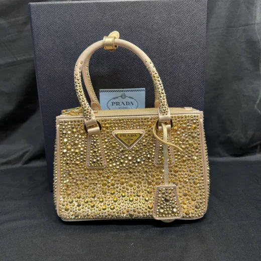 Prada Galleria Satin Mini, Crystal, bought and authenticated by San Diego Jewelry Buyers